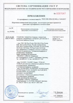2017.06.19 Лиски - Приложение к сертификату Устройства поворотные, откидные, Siegenia-Aubi KG. ГОСТ 30777-2012